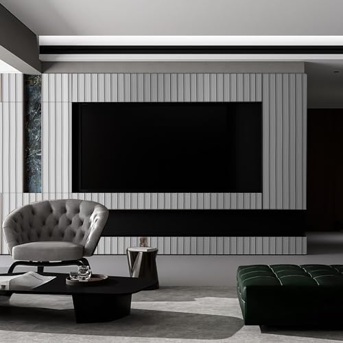 Wood Slat Peel and Stick Wallpaper 23.6"x120" Light Gray Oak Vinyl Faux Wood - Image 4