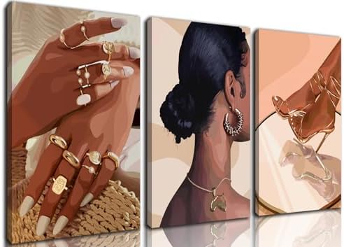 Julaydi Black Girl Wall Art Abstract African American Decor Posters Fashion by Unknown