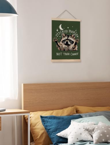 Funny Olive Green Motivational Raccoon Poster Wall Art Framed 12x16in - Image 3