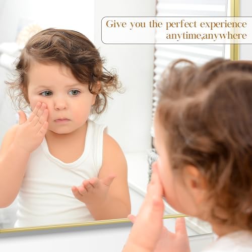 40×32 Gold Bathroom Mirror, Rectangular Bathroom Vanity Mirror - Image 4