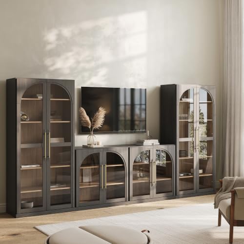 BELLEZE Jagger 128" Wall Unit 3-Piece Modular TV Stand by BELLEZE