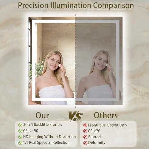 36"x36" LED Bathroom Mirror - Image 3