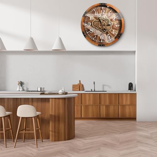 27 inch Large Real Moving Gears Wall Clocks - Image 3