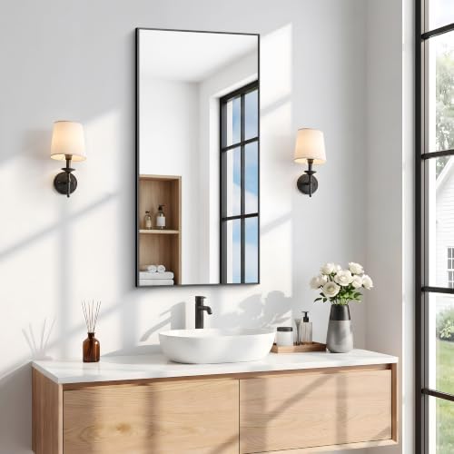 BONEWEI Bathroom Mirror, 18x36 inch Wall Mirror - Image 2