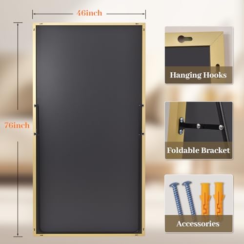Easly Full Length Mirror with Stand 46"x76" Full Body Mirror Floor Mirror - Image 4