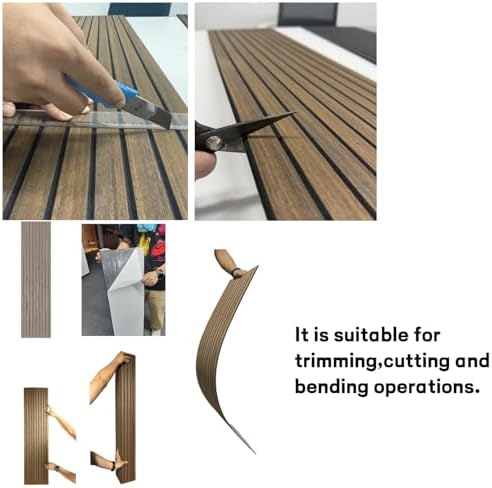 Modern Self-Adhesive Wood Slat Wall Panels, Peel and Stick Wooden Design - Image 2