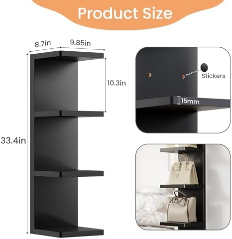 upsimples 4 -Tier Floating Wall Shelf - Image 2