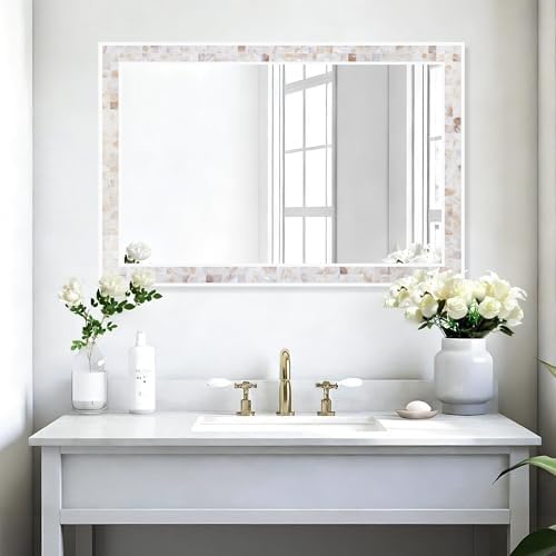 Tanmicoshomy Bathroom Rectangle Mirror 24 x 36 Inch, Coastal Wall Decor - Image 4