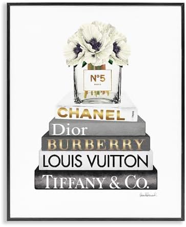 Stupell Industries Blooming White Floral Display on Glam Designer Bookstack by StupellIndustries