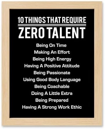 10 Things That Require Zero Talent Wall Art, Natural Framed Print by AmericanLuxuryGifts