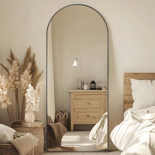 59"x19" Arched Full Length Mirror, Standing Floor Mirror - Image 2