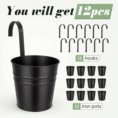 HowRU Hanging Flower Pots, Railing Planter Box - Image 4