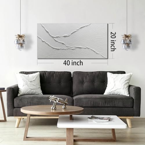 HUBOSKN Abstract Canvas Wall Art Office White Wall Decor - Image 4