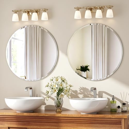 32x32 Inch Bathroom Mirrors for Over Sink, Frameless Mirrors for Wall - Image 4