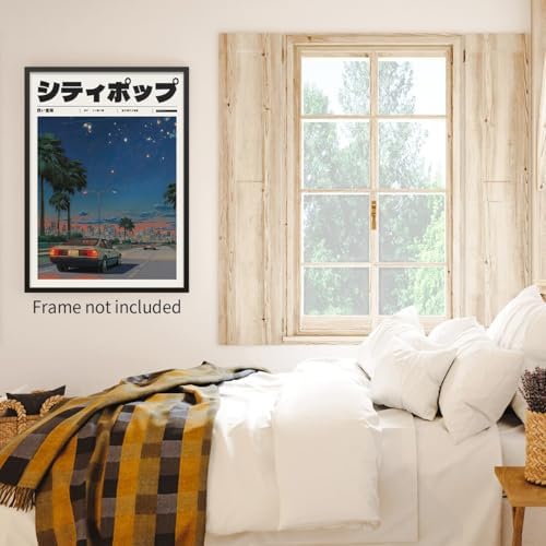 Vintage Japanese Canvas Wall Art 90s Vaporwave Aesthetic Prints Asian Music - Image 6