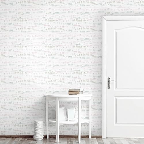 Heroad Boho Peel and Stick Wallpaper Pink/Colorful Contact Paper 17.3''x78.7'' - Image 4