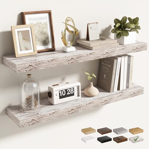 Acovy 30 Inch Floating Shelves for Wall 2 Pack, Wall Mounted Floating Shelf by Acovy