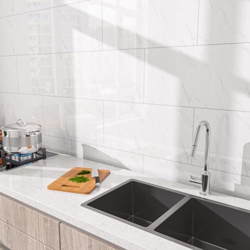Marble Peel and Stick Backsplash 23.6 x11.8 in - Image 4