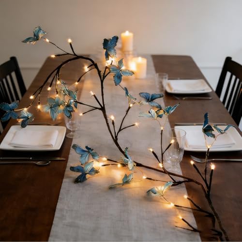 Blue Butterfly LED Tree Branch Lights - Image 5