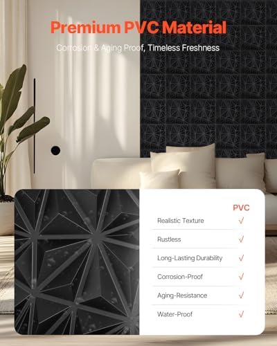 VEVOR 3D Wall Panels, 32 Sq.Ft Coverage Accent Wall Panel, Interior Home Decor - Image 4