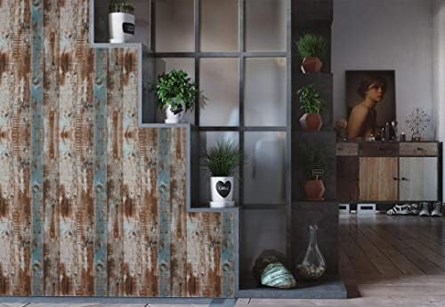 Dimoon 197''x17.7'' Thicken Wood Peel and Stick Wallpaper Waterproof Wood - Image 5