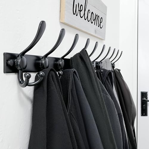 Dseap Coat Rack Wall Mount, Heavy Duty 12-Gauge Base vs Flimsy 1mm, - Image 6