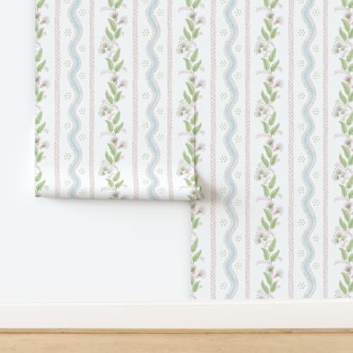 Spoonflower Grandmillennial Peel and Stick Wallpaper - Image 4