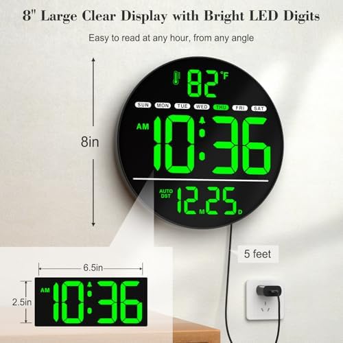 WallarGe Electric Large Digital Wall Clock - Image 2