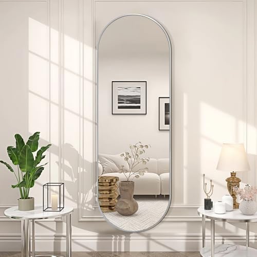 Niccy Oval Full Length Mirrors, Long Wall-Mounted Mirror by Niccy