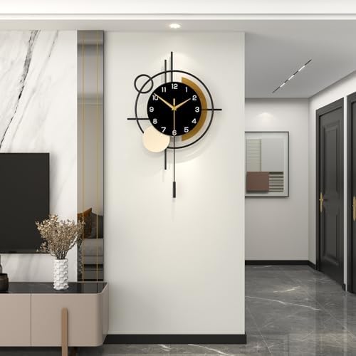 Large Wall Clock for Living Room Decor Modern Wall Clock Pendulum by CreativeWallClock