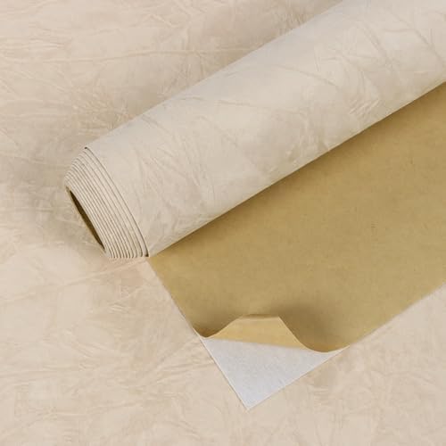 VEELIKE Beige Crushed Velvet Flocking Liner Self Adhesive Felt Fabric by VEELIKE