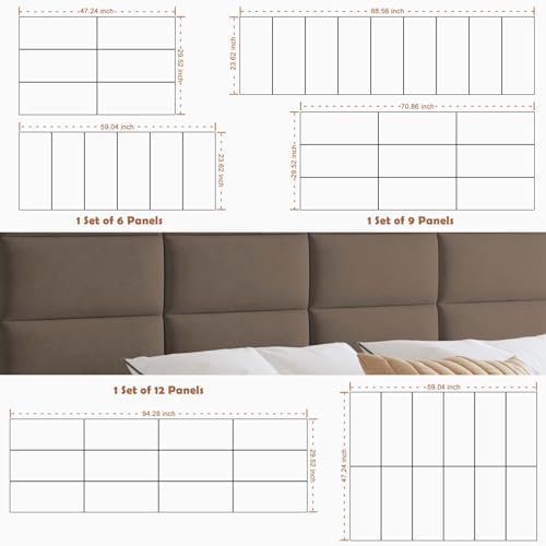 IFNOW Wall Mounted Headboard, Peel and Stick Panels - Image 6