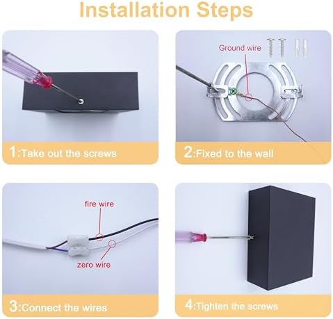 KICAAO LED Wall Sconces 4 Pack, 12W Wall Light - Image 7