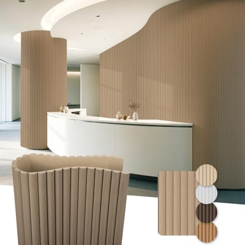 Art3d Roll-Flat Beaded Wood Slat Wall Panel, 94.5 x 23.6 in by Art3d