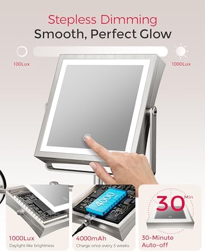Rechargeable Wall Mounted Makeup Mirror - Image 4