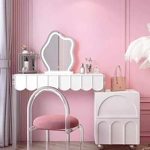 Yasinet 17.71" X 118" Pink Wallpaper Solid Color Peel and Stick Wallpaper Pink - Image 4