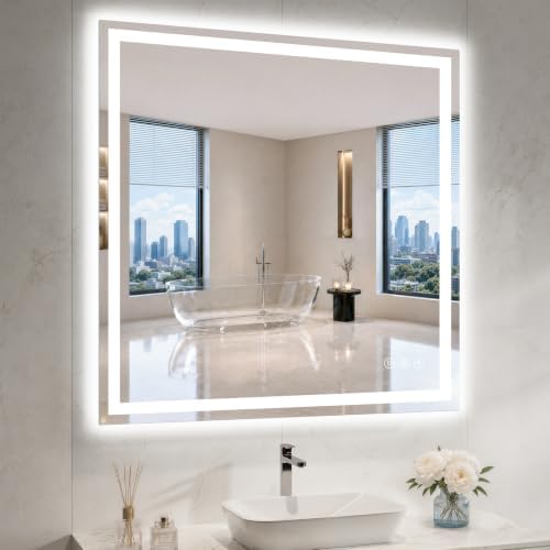 42"x42" LED Bathroom Mirror by MYSUNORIA