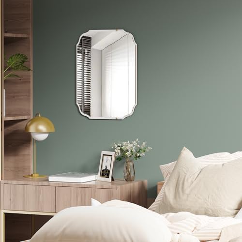 18" x 24" Silver Wall Mirror Beveled Edge Frameless Mirrors - Image 6