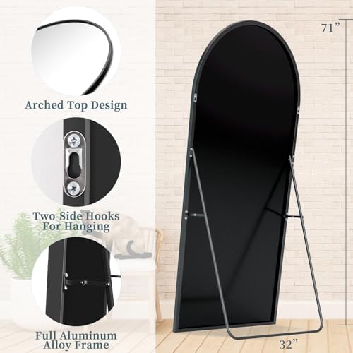 71"x32" Arched Full Length Mirror - Image 4