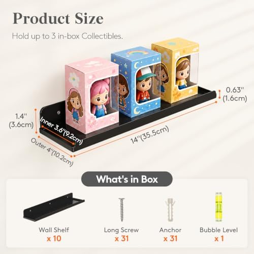 Lifewit Acrylic Floating Shelves - Image 3