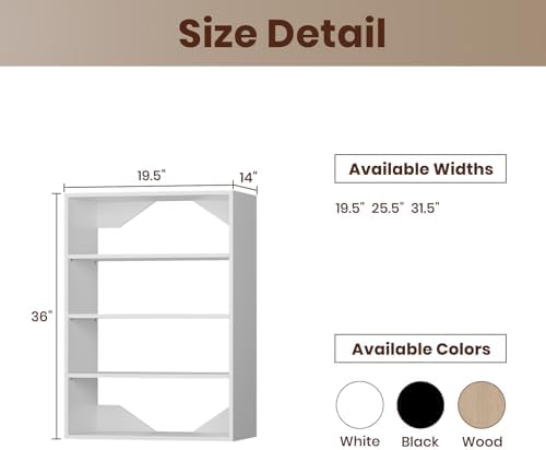 ROOMTEC 19.5" Shelf Short Tower Closet Unit, Modular Closet System - Image 2