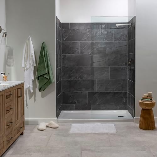 Palisade 23.2 in. x 11.1 in. Vinyl Wall Tiles in Cracked Slate - Image 2