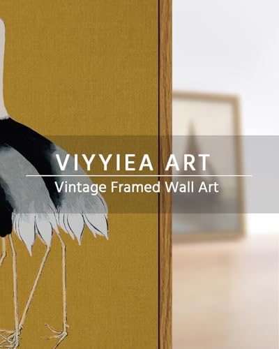VIYYIEA Framed Vintage Crane Wall Art - Image 4