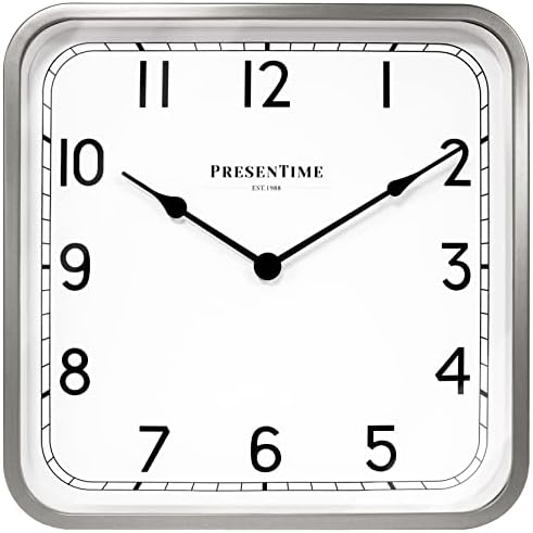 Presentime 16" Anton Vintage Square Clock by Presentime