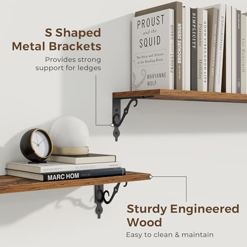 RICHFOCUS Floating Shelves for Wall Decor, 47.3W x 8D Shelves Set of 2 - Image 4