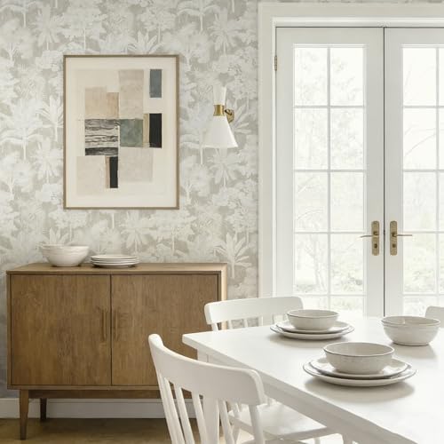 Toduso Vintage Wallpaper Peel and Stick Removable Contact Paper Beige Wall - Image 4