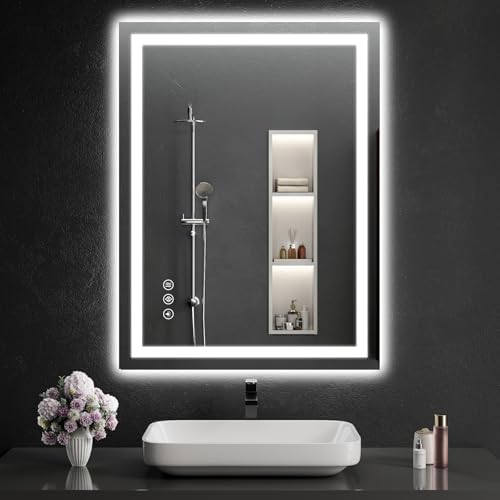 30"x38" Lighted LED Bathroom Mirror by WISSMIELSHOME
