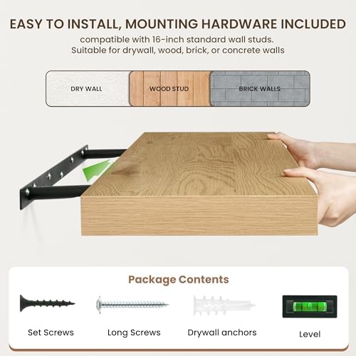 FLYJOE 12 Inch Deep Floating Shelves - Image 5