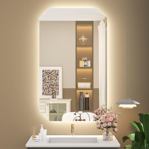 Backlit LED Lighted Bathroom Mirror by LuxulumMirror