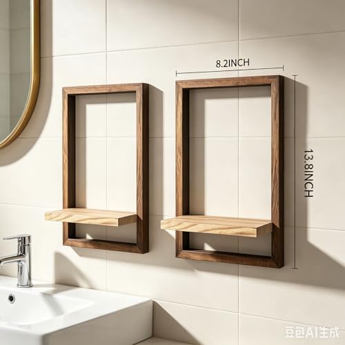 Vineland Rustic Wooden Wall Shelves - Image 3
